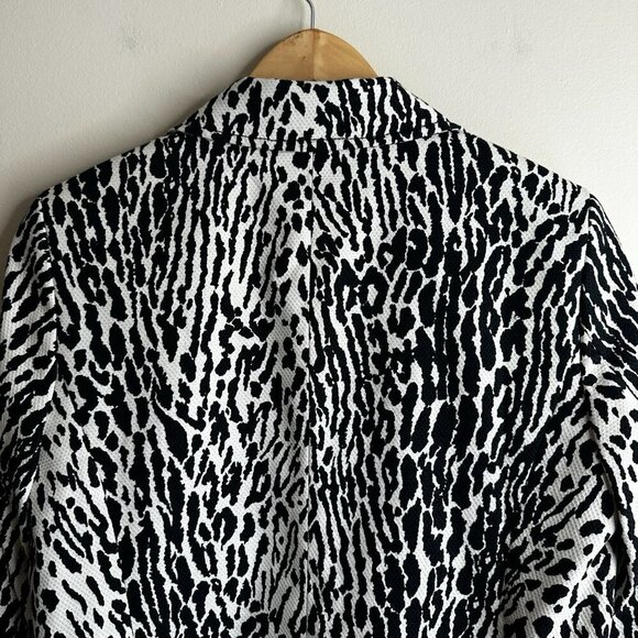 Talbots Zebra Print Blazer Jacket Womens Size 12 Preppy Academia Office Career - Picture 10 of 12